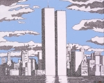 WTC September 11 Poster Optical Illusion